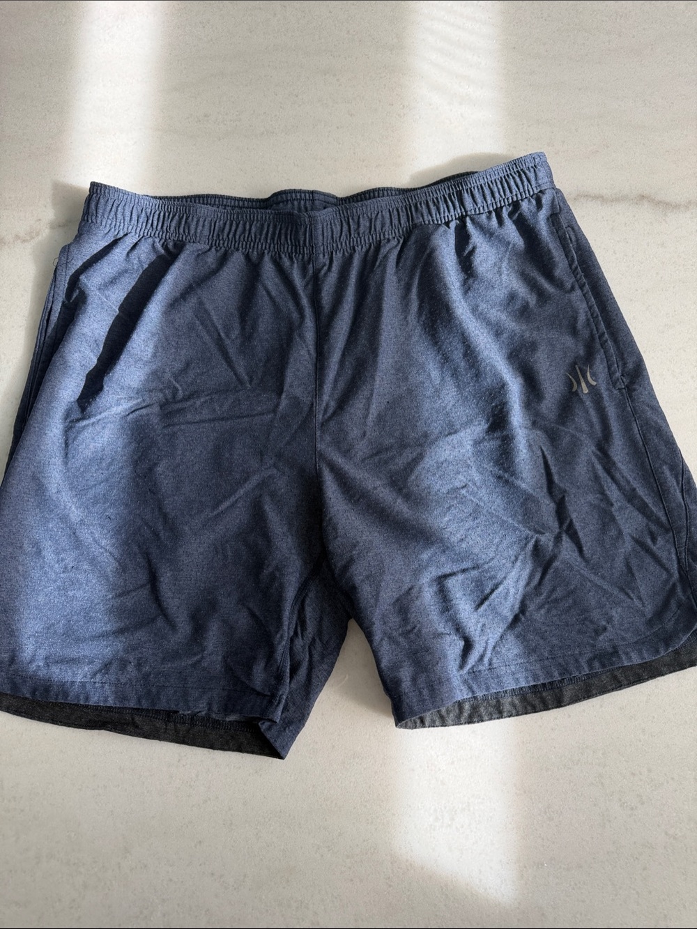 RHONE Navy Blue Men's Athletic Shorts